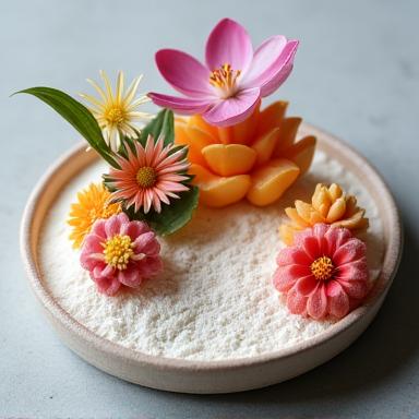 日本庭園を模した繊細で芸術的なデザート